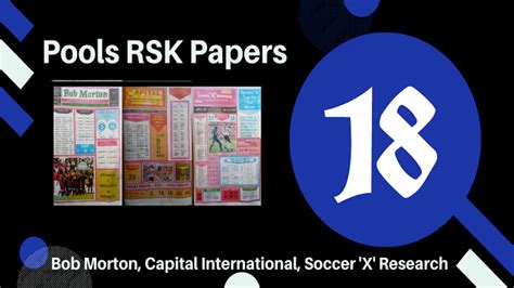 Week 4 rsk papers 2023  Week 19 rsk papers 2023: Welcome to Fortune Soccer here we provide you with RSK papers (Bob Morton, Capital International, Soccer ‘X’ Research) and papers from other publishers such as Dream International Research, Fortune ‘X’ Matrix, WinStar, Bigwin Soccer, Special Advance Fixtures, Right On Fixtures, Weekly Pools Telegraph, Pools Telegraph, Temple of Draws, Soccer Standard, and Dream